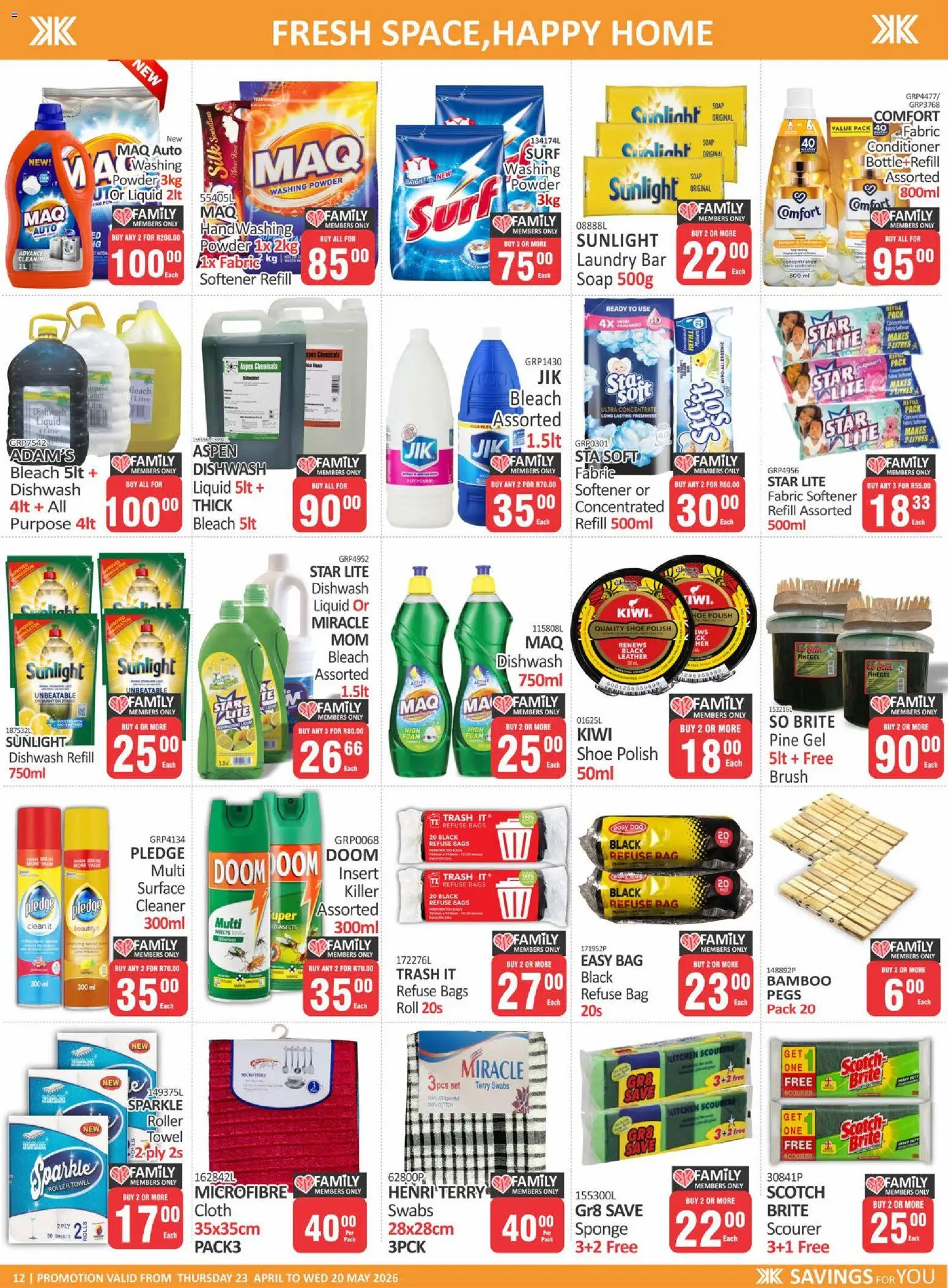 New KIT KAT Cash & Carry catalogue – valid from 23.04.2026 | Page: 12 | Products: Towel, Bleach, Powder, Soap