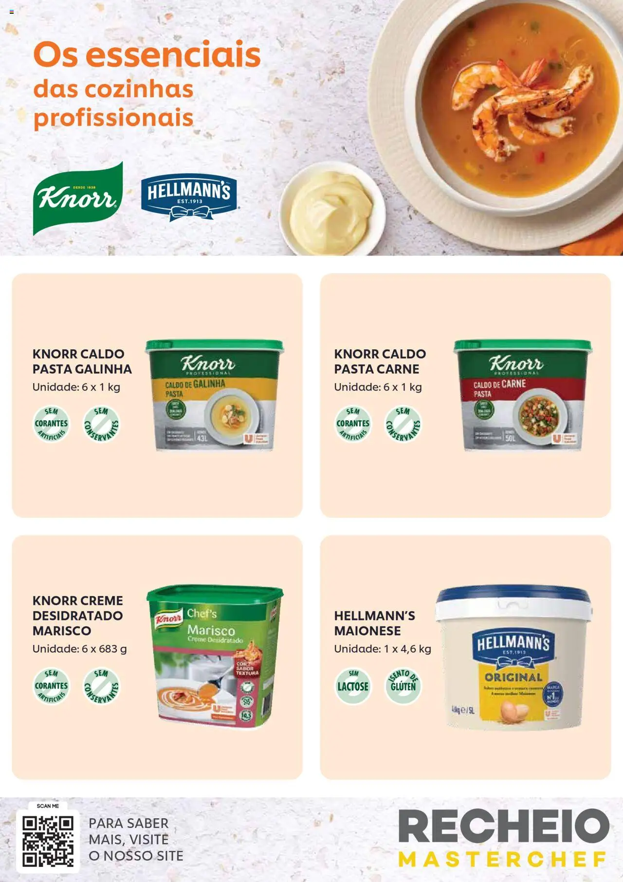 Recheio - Destaques Unilever │ válido de 14.08.2025 | Página: 1 | Produtos: Knorr, Maionese, Carne, Creme