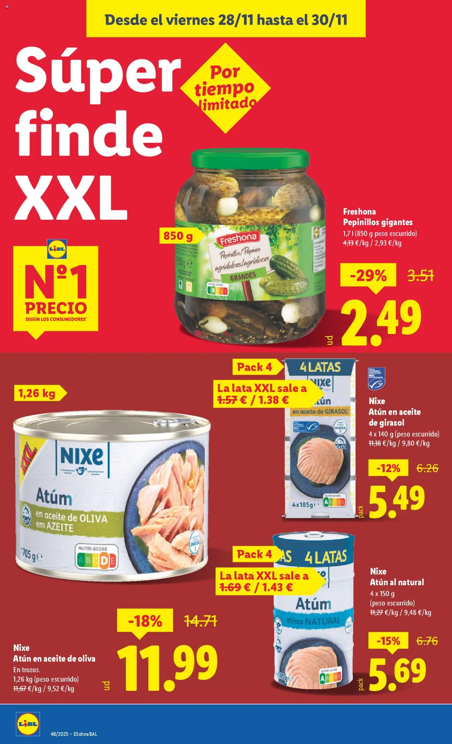 Lidl folleto │ válido desde el 24.11.2025 | Página: 22 | Productos: Aceite, Aceite de oliva, Aceite de girasol, Peso