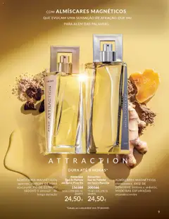 Attraction Eau de Toilette em Spray Para Ele, ALMÍSCARES MAGNÉTICOS eletrizantes, RAIZ DE GENGIBRE intensa e ardente, MADEIRAS ESFUMADAS incandescentes │ válido de 01.09.2025 | Página: 9 | Produtos: Perfume, Eau de toilette, Madeiras, Xarope
