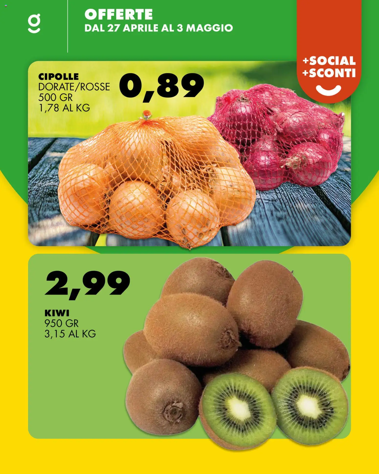 Volantino GECOP del 27.04.2026 | Pagina: 7 | Prodotti: Kiwi, Cipolle