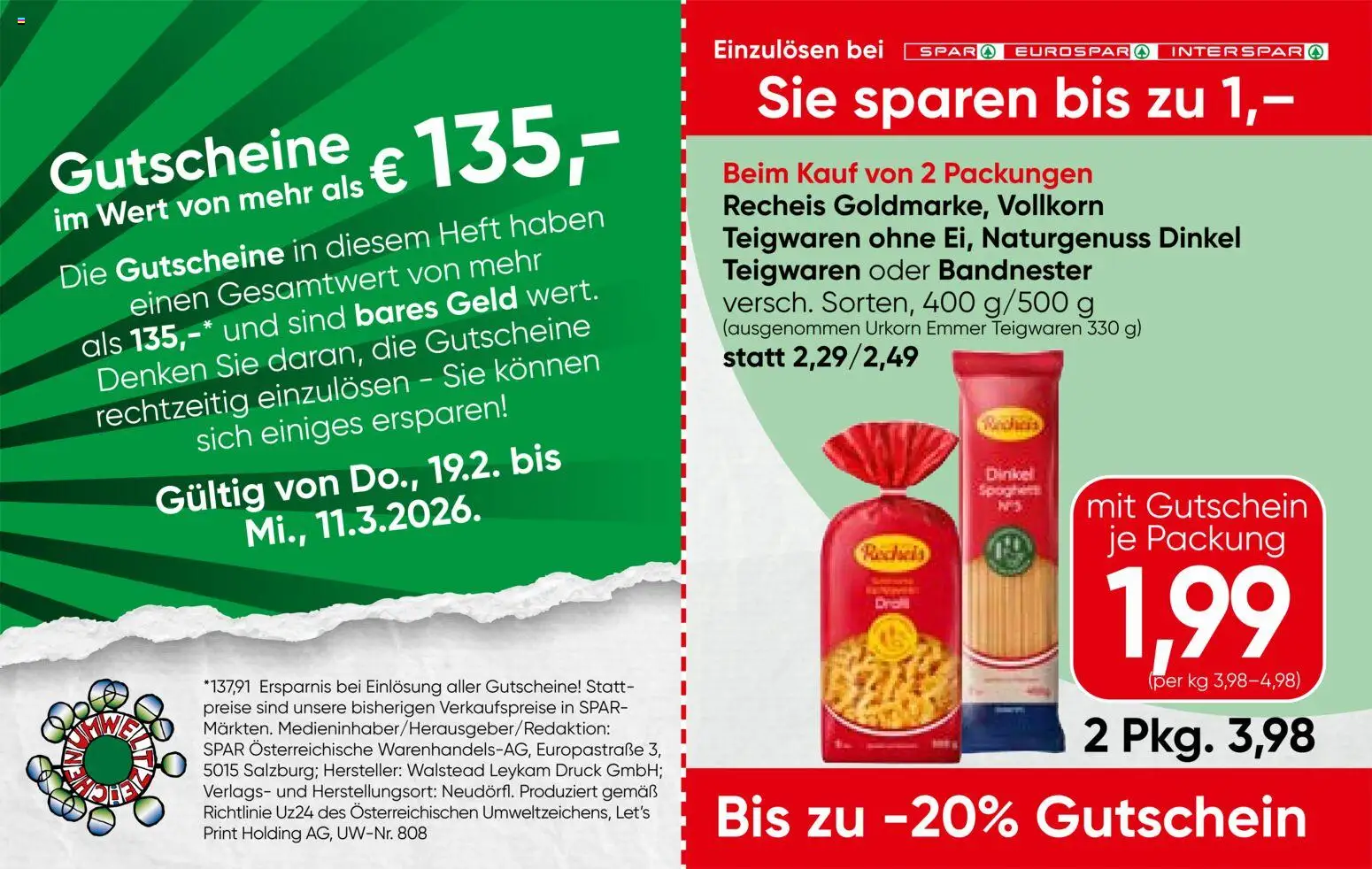 Spar Gutscheinheft - Tirol gültig ab 19.02.2026 | Seite: 2