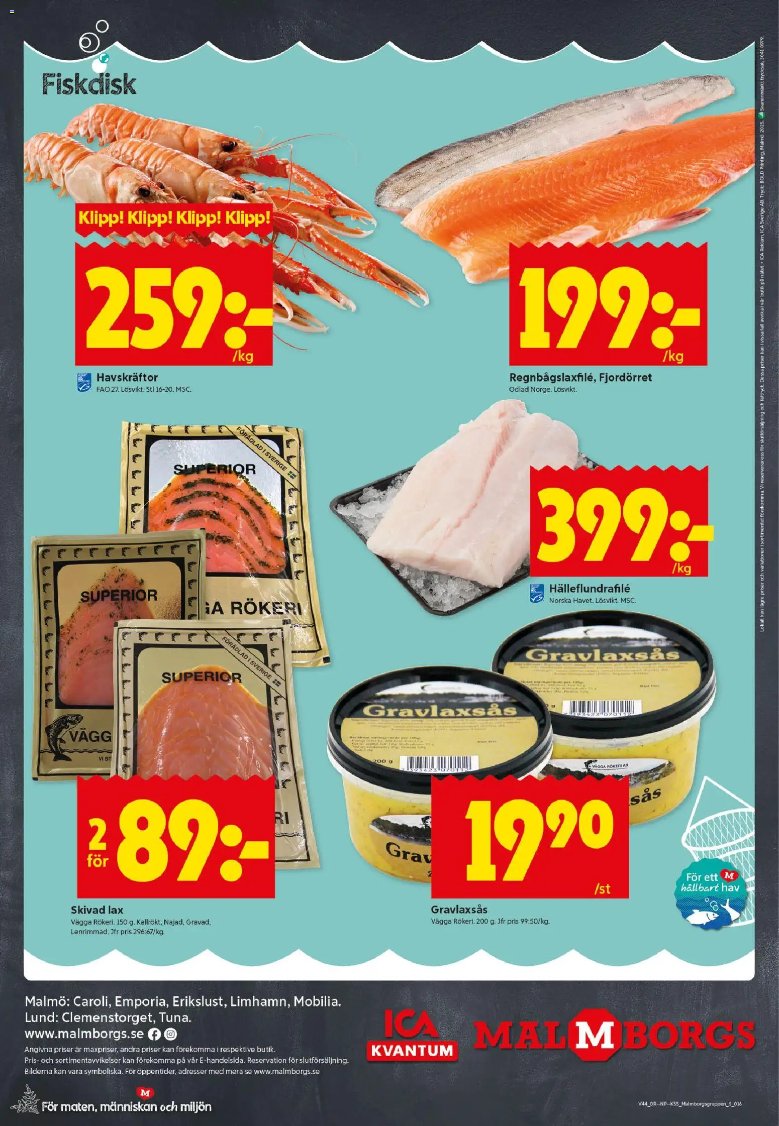 ICA Kvantum reklamblad aktuell från 27.10.2025 | Sida: 16 | Produkter: Håv, Lax