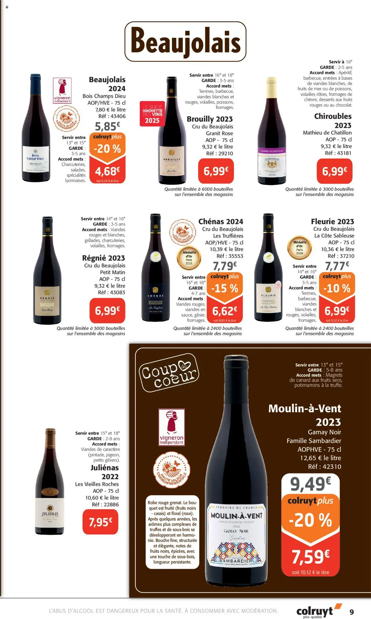  | Page: 9 | Produits: Robe, Fruits de mer, Cassis