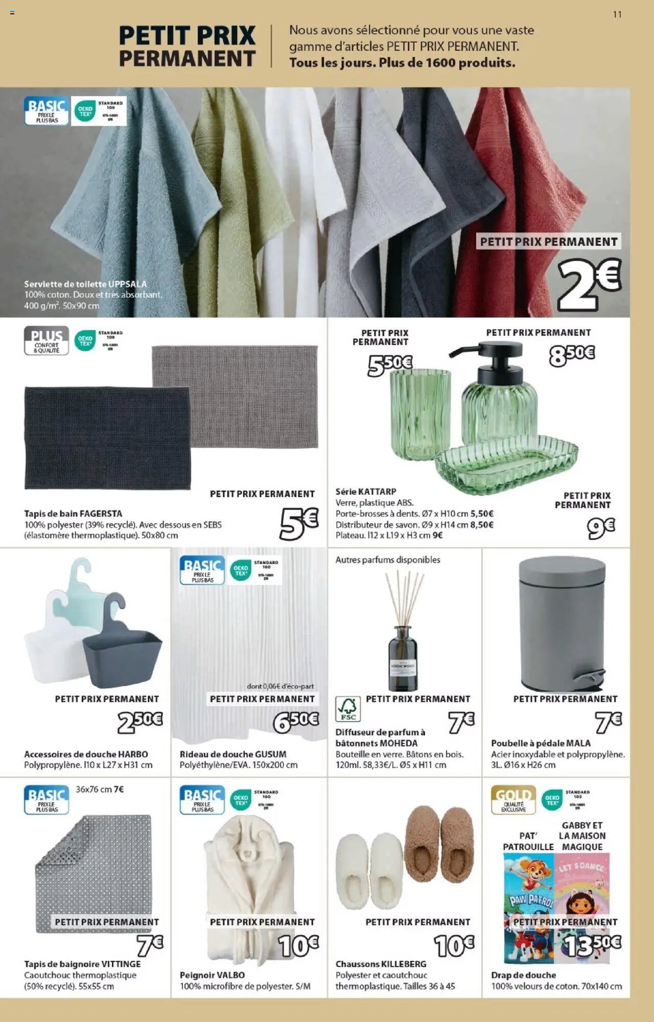  | Page: 11 | Produits: Tapis de bain, Peignoir, Baignoire, Rideau