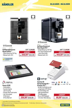 Metro - Wochenangebote Händler ab 01.12.2025 gültig | Seite: 9 | Produkte: Samsung, Kaffeevollautomat, Drucker