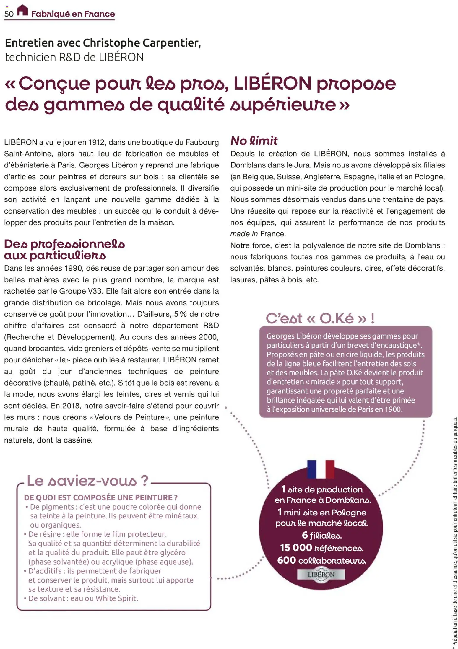{H1} | Page: 50 | Produits: Poudre, Mais, Solvant, Pâtes