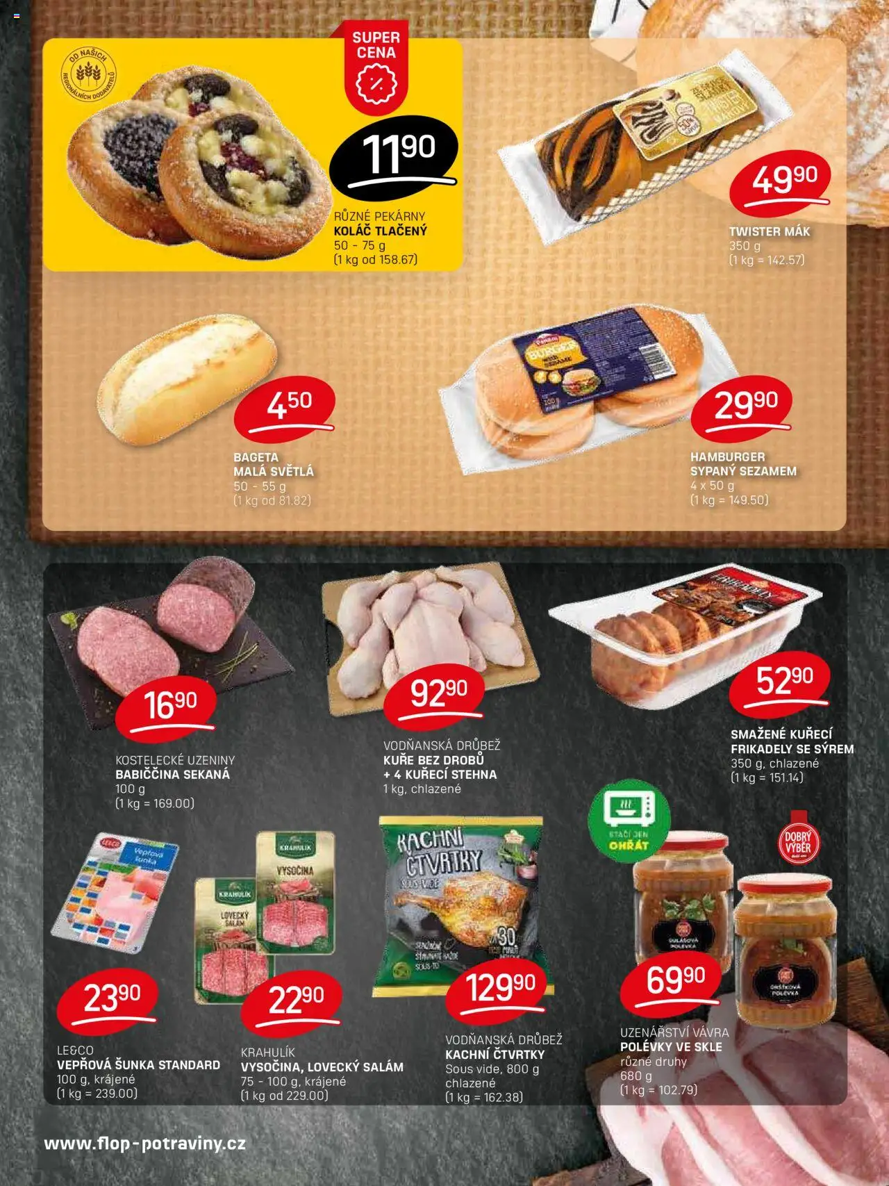 Flop leták od 27.08.2025 | Strana: 3 | Produkty: Salám, Sekaná, Vysočina, Kuřecí stehna