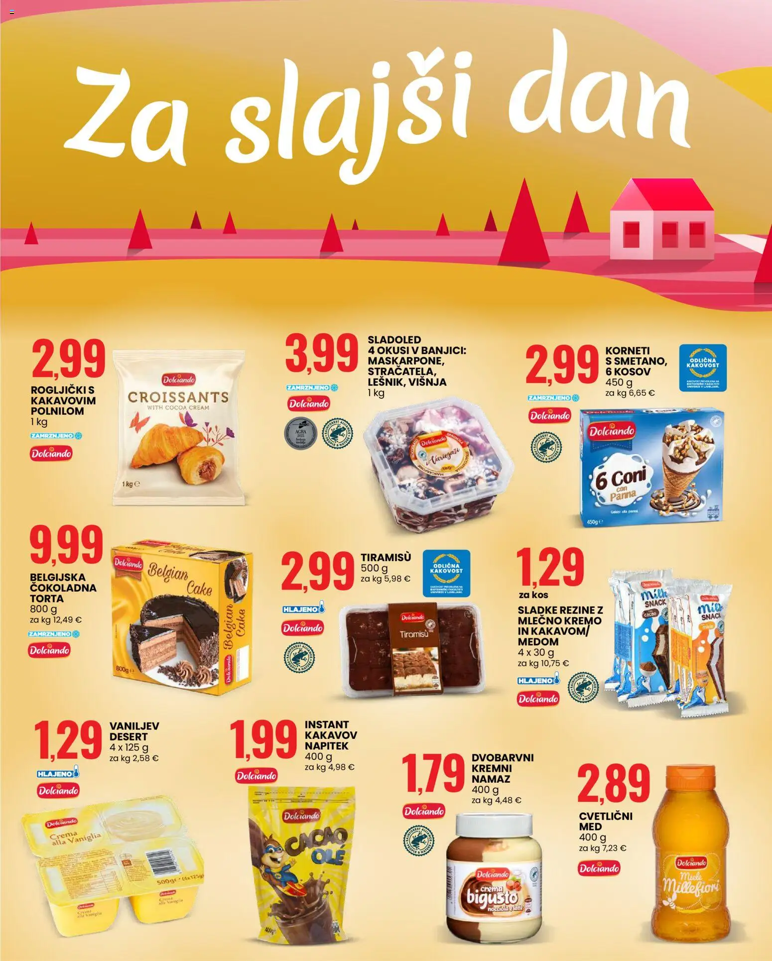 Novi Eurospin katalog ponudbe – veljaven od 30.10.2025 | Stran: 6 | Izdelki: Rogljički, Torta, Namaz, Sladoled