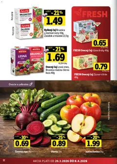 Fresh leták platný od 26.03.2026 | Strana: 12 | Produkty: Jablká, Čaj, Červená repa, Ovocie
