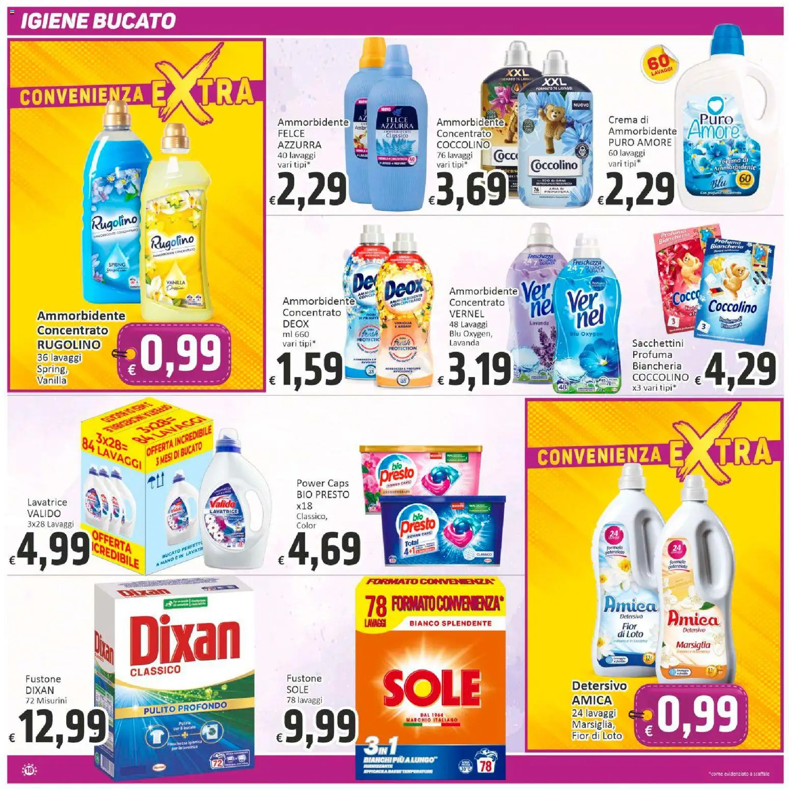 Volantino Paghi Poco del 19.01.2026 | Pagina: 18 | Prodotti: Crema, Lavatrice, Cocco, Lavanda