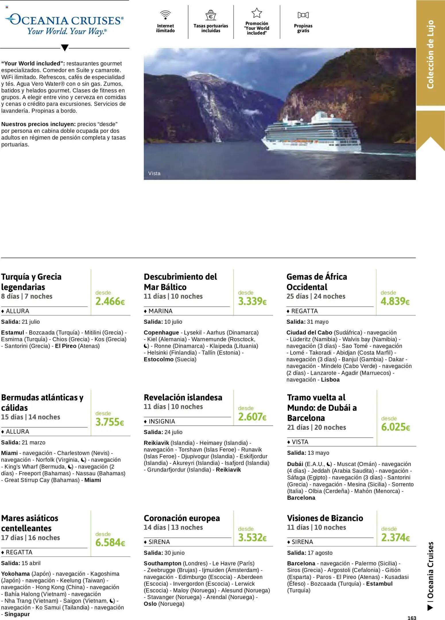 Viajes El Corte Inglés Cruceros marítimos │ válido desde el 01.01.2026 | Página: 164 | Productos: Bermudas, Vino, Cerveza, Navegación