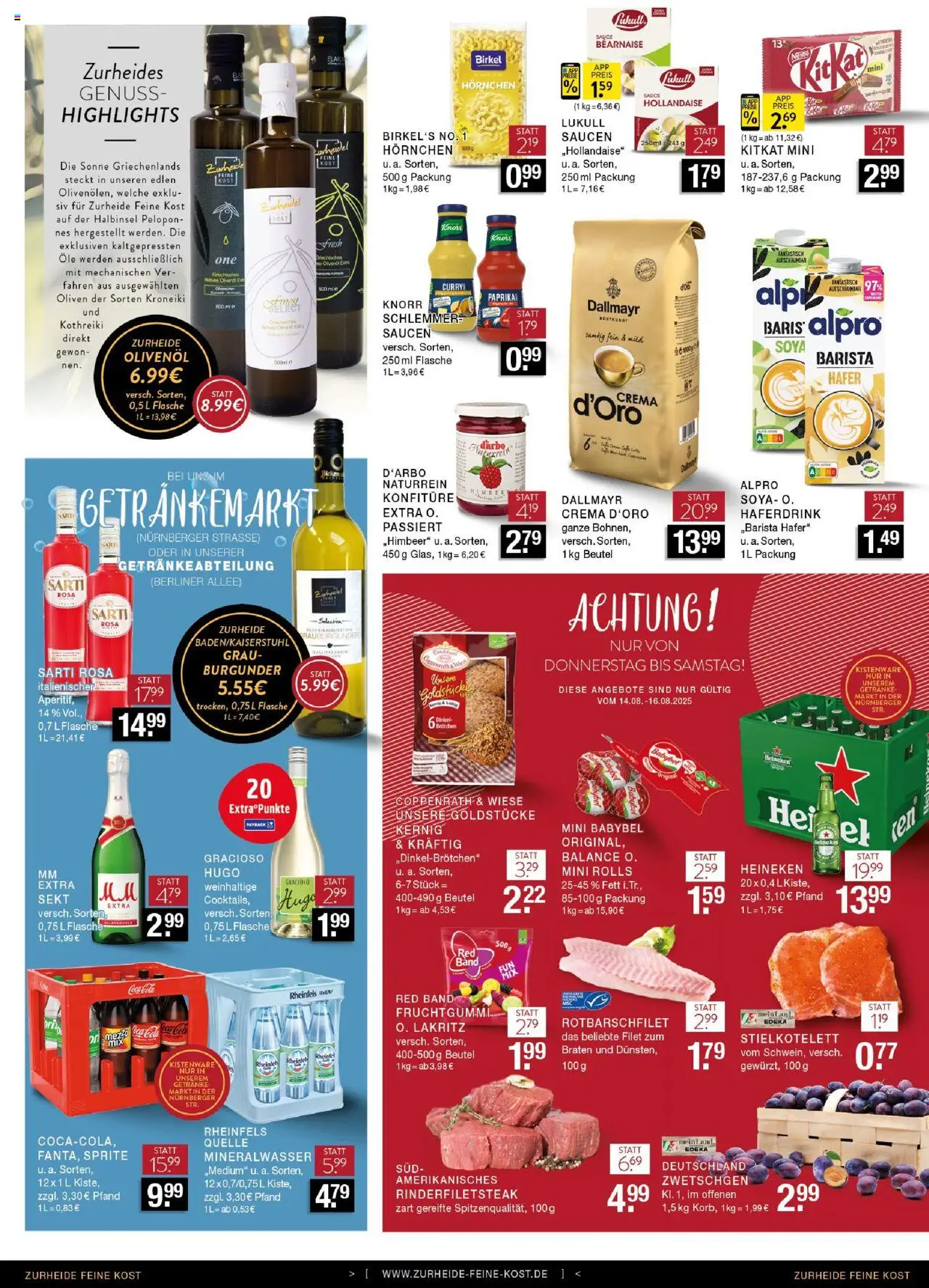 Edeka Zurheide Prospekt 	 - gültig ab dem 11.08.2025 | Seite: 8 | Produkte: Berliner, Sprite, Knorr, Haferdrink