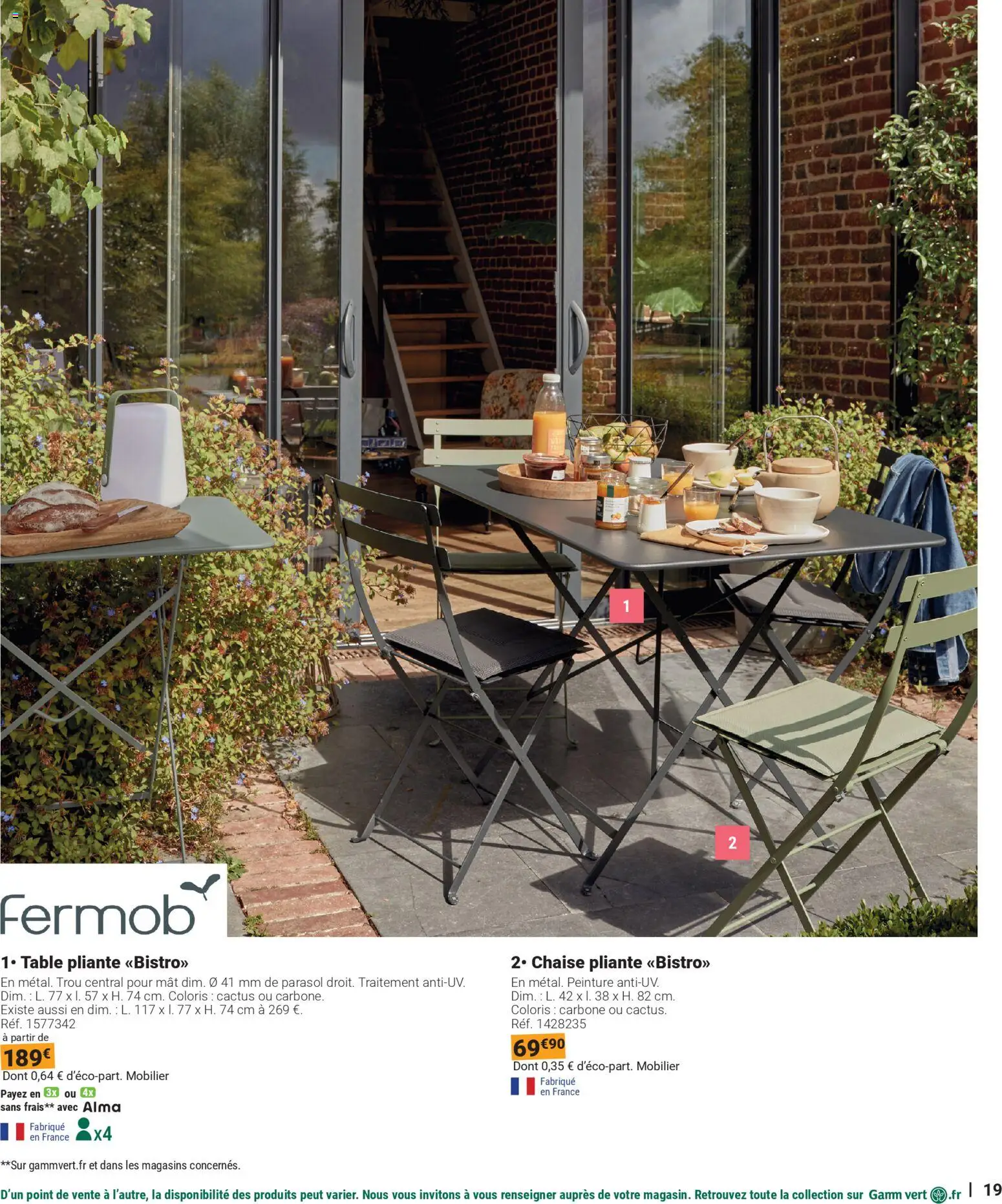 {H1} | Page: 19 | Produits: Chaise pliante, Chaise, Table pliante, Parasol