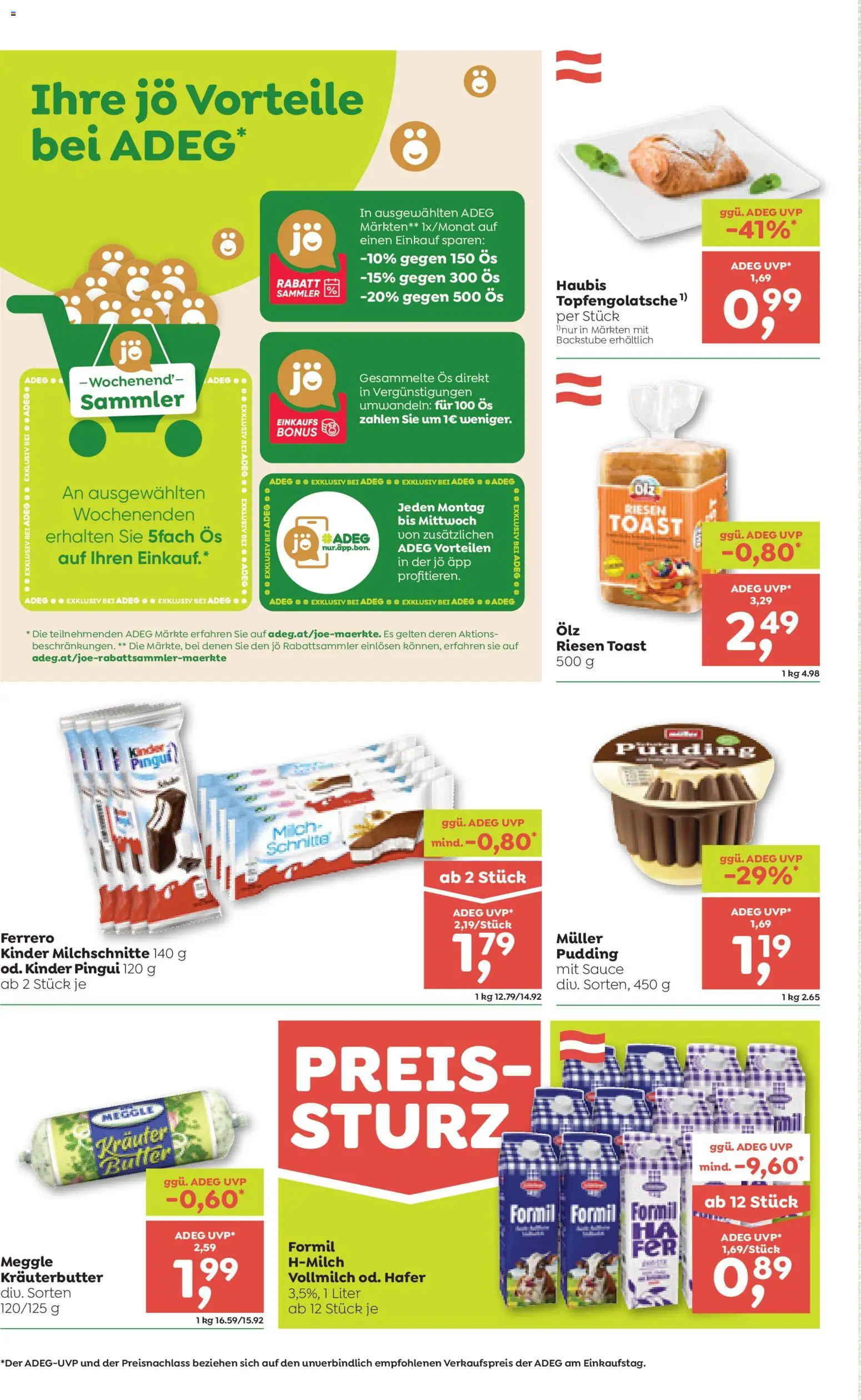 ADEG Flugblatt gültig ab 09.04.2026 | Seite: 2 | Produkte: Milch