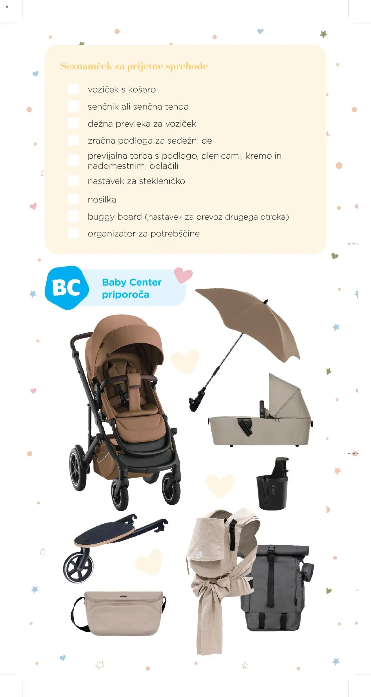 Baby center katalog nosečka │ velja od 01.07.2025 | Stran: 48 | Izdelki: Senčnik, Torba, Prevleka, Podloga
