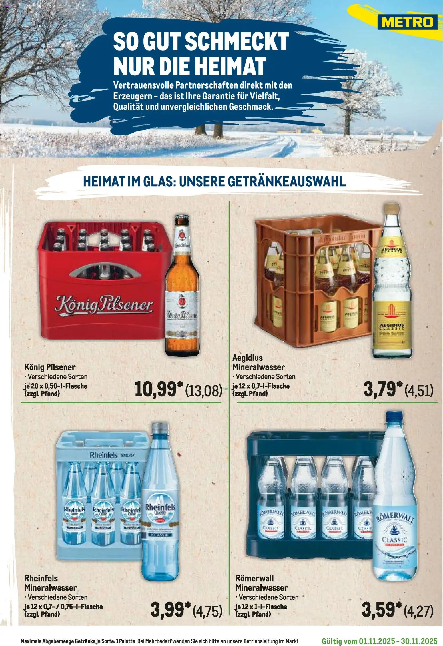 Metro Regionaler Flyer – gültig ab 01.11.2025 | Seite: 49 | Produkte: Konig pilsener, Mineralwasser