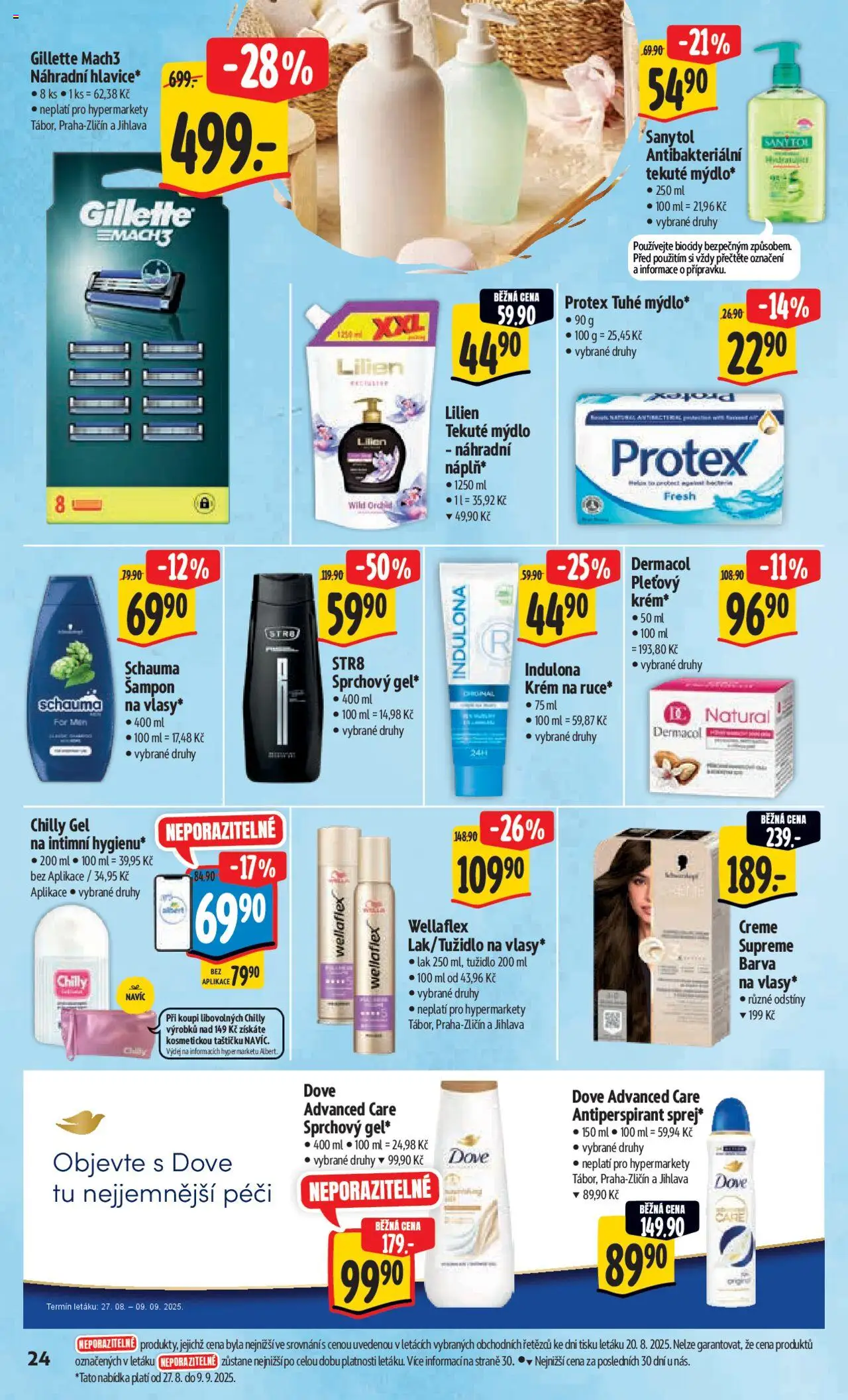 Albert leták - Hypermarket od 27.08.2025 | Strana: 32 | Produkty: Krém, Dove, Sanytol, Šampon
