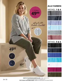 Ulla Popken akciós újság - amely érvényes a következő dátumtól: 01.04.2026 | Oldal: 34 | Termékek: Tunika