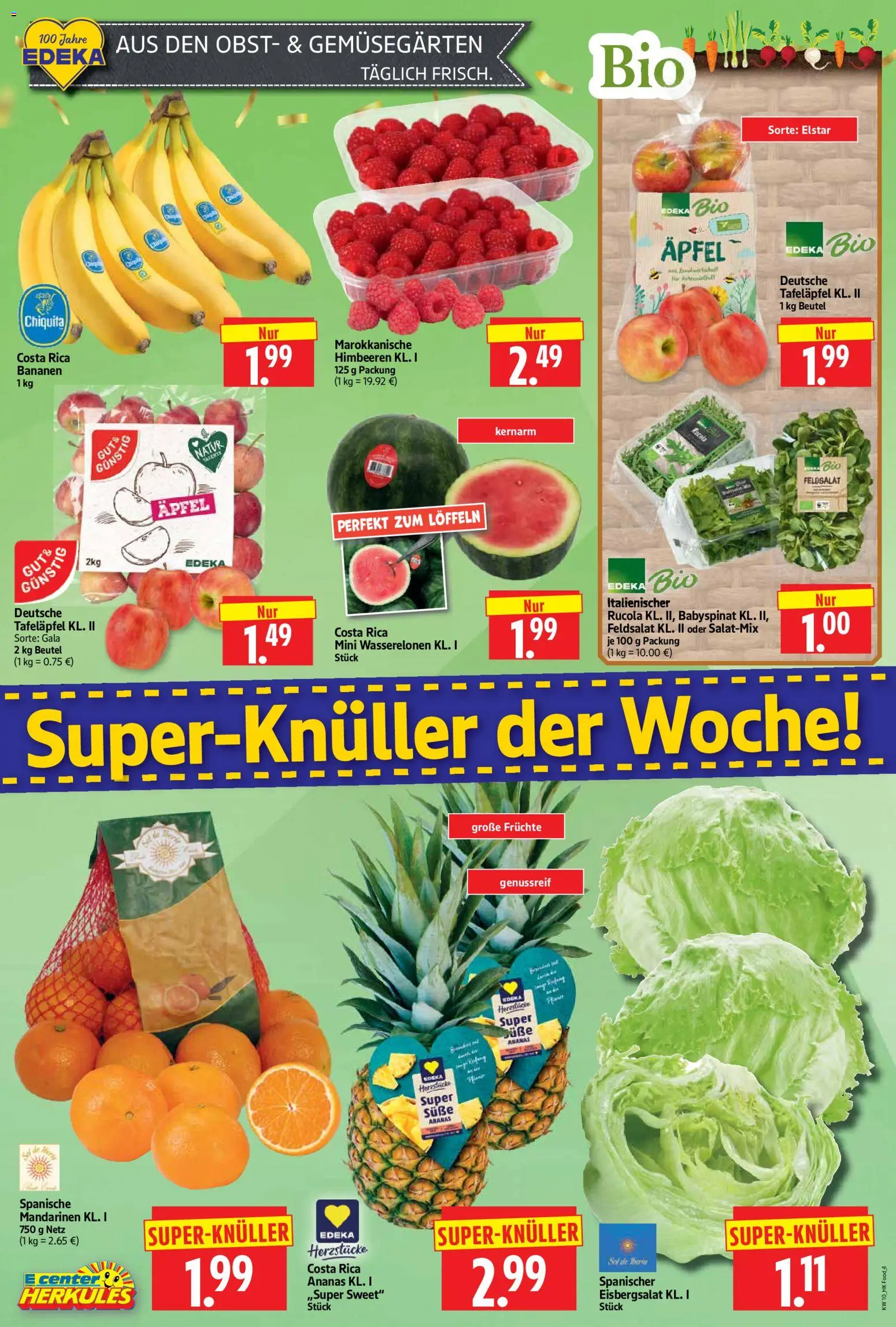 HERKULES Prospekt 	 – gültig ab 02.03.2026 | Seite: 4 | Produkte: Himbeeren, Rucola, Äpfel, Ananas