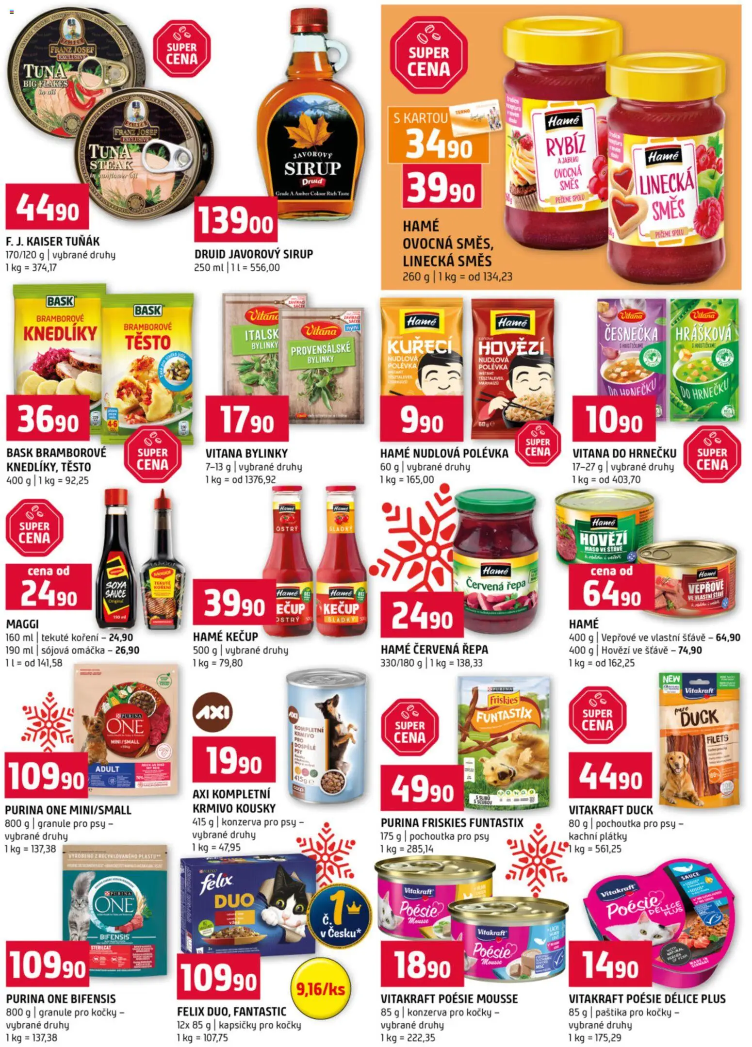 Terno leták od 10.12.2025 | Strana: 11 | Produkty: Kapsičky pro kočky, Granule pro kočky, Javorový sirup, Maso