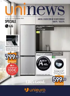 Anteprima del volantino Unieuro Speciale LG catalogo valido a partire dal 13.02.2026