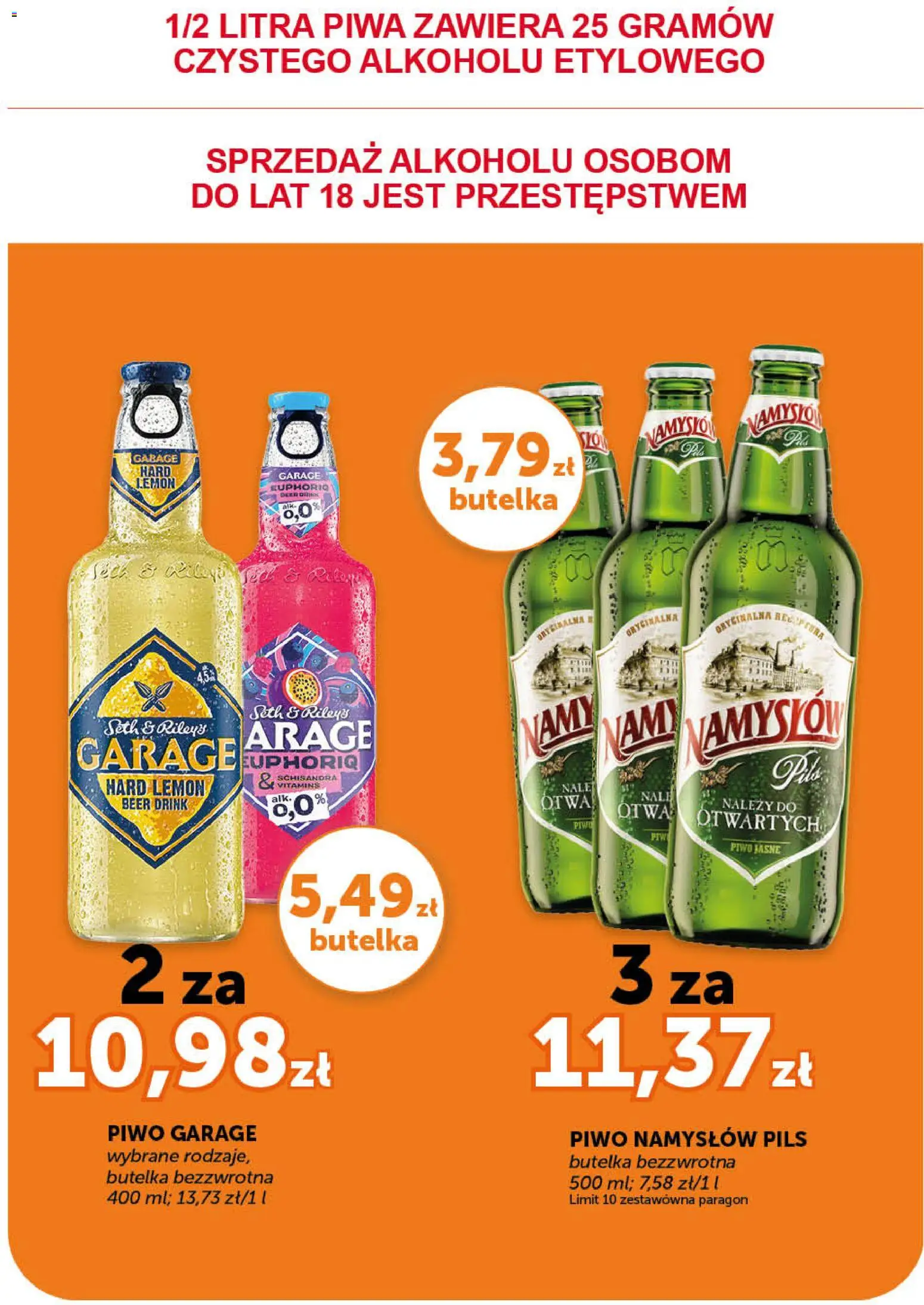 Euro Sklep gazetka - Minimarket od 23.04.2026 | Strona: 11 | Produkty: Piwo, Piwo Namysłów