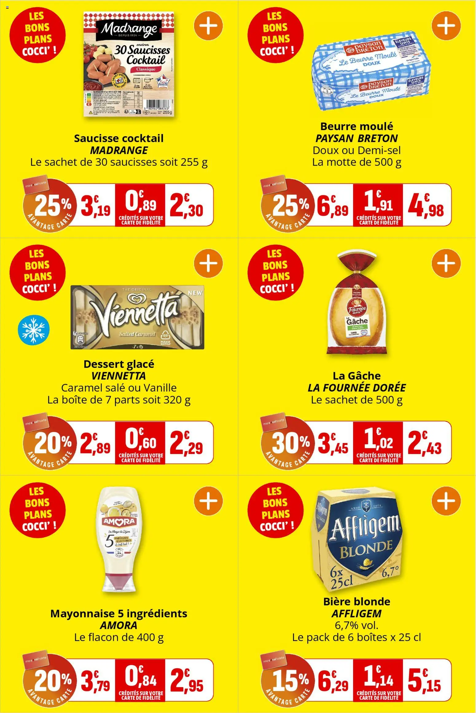 {H1} | Page: 3 | Produits: Bière blonde, Beurre, Saucisse, Bière