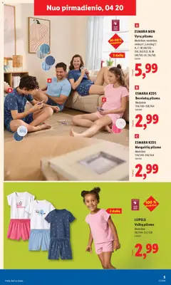 LIDL leidinys galioja nuo 20.04.2026 | Puslapis: 5 | Prekių: Pižama