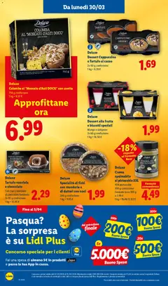 Anteprima del volantino Deluxe Dessert alla frutta e biscotti speziati, Mango o lampone 2x 60 g confezione valido a partire dal 30.03.2026 | Pagina: 19