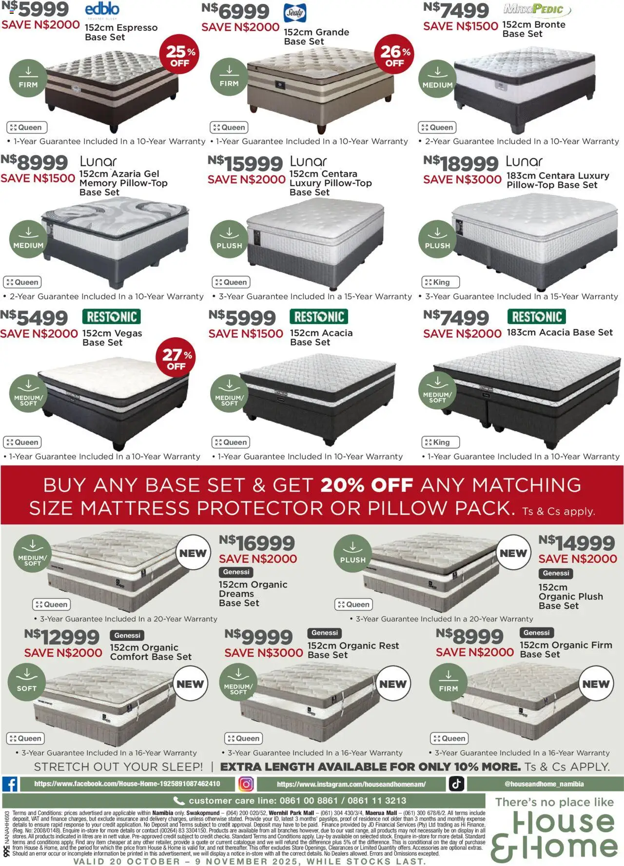 New House and Home catalogue – valid from 20.10.2025 | Page: 16 | Products: Mattress, Pillow