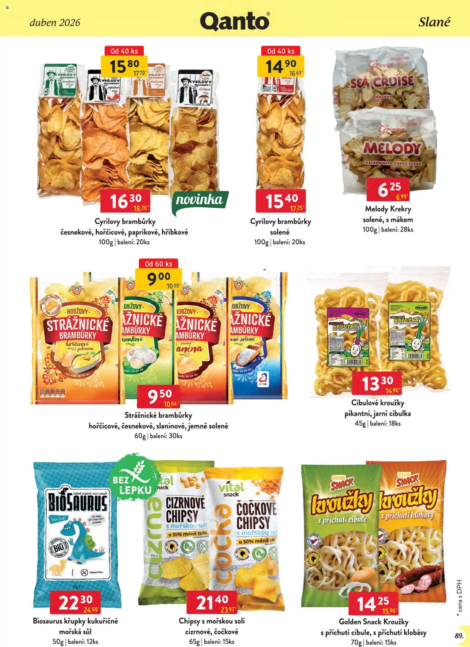 Astur & Qanto leták - Velkoobchod 04/2026 od 01.04.2026 | Strana: 89 | Produkty: Čočka, Cyrilovy brambůrky, Chipsy, Křupky