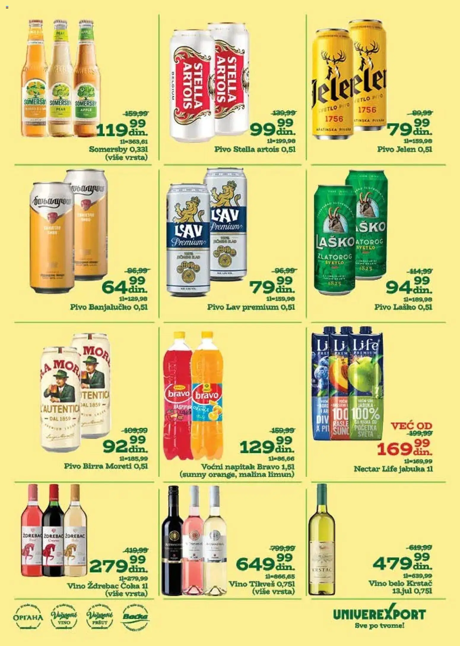 Univerexport katalog - važi od 10.11.2025 | Strana: 16 | Proizvode: Stella Artois, Malina, Vino, Limun