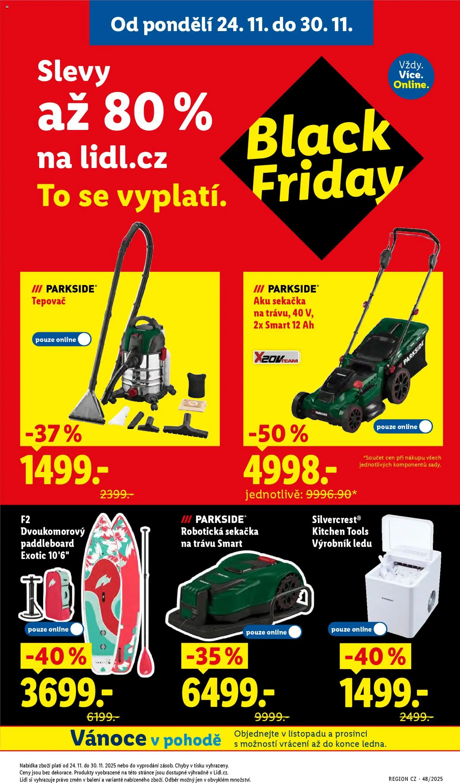 Lidl Black Friday od 24.11.2025 | Strana: 33 | Produkty: Parkside, Paddleboard, Sekačka, Výrobník ledu