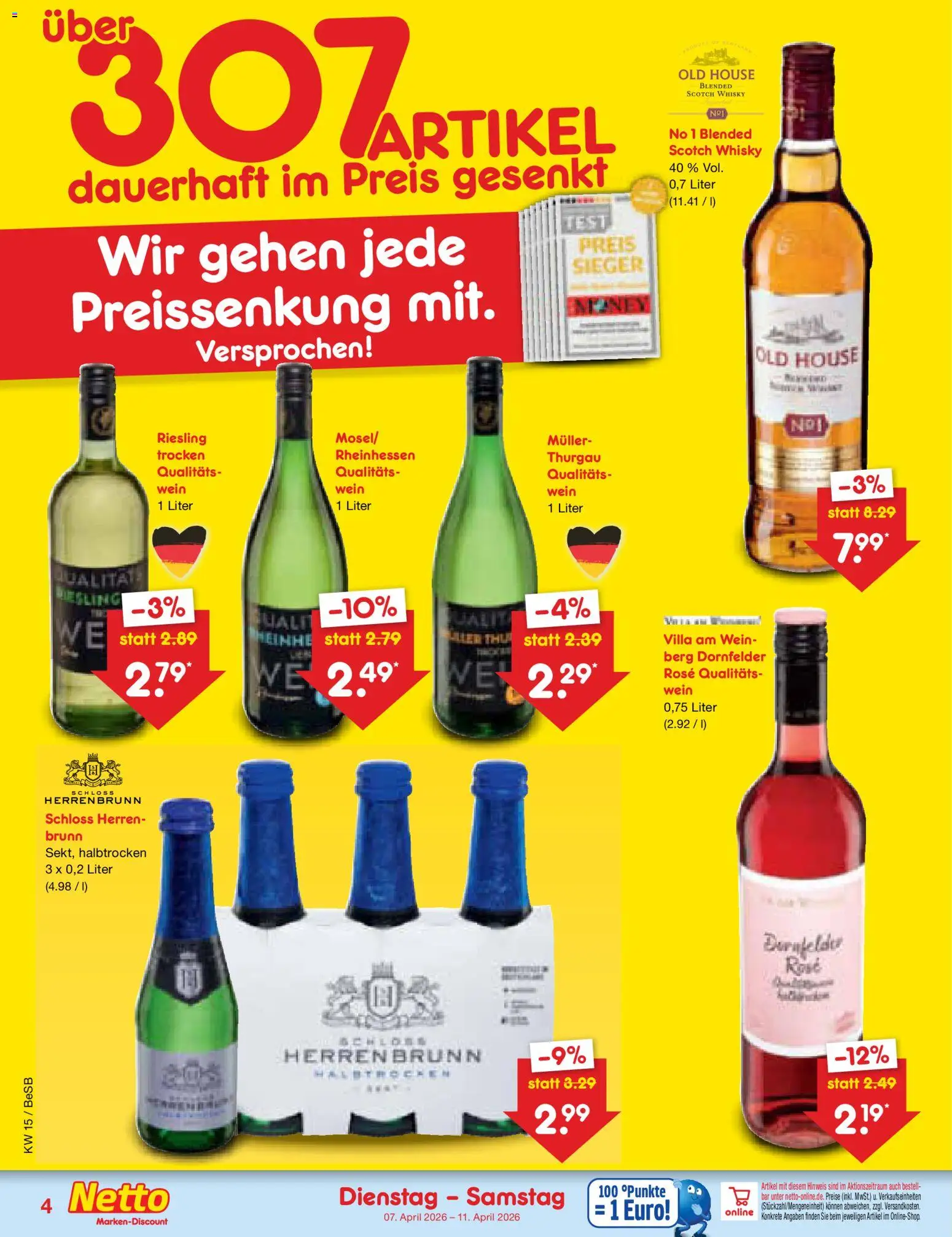 Netto Marken-Discount Prospekt 	 – gültig ab 07.04.2026 | Seite: 27 | Produkte: Whisky, Wein