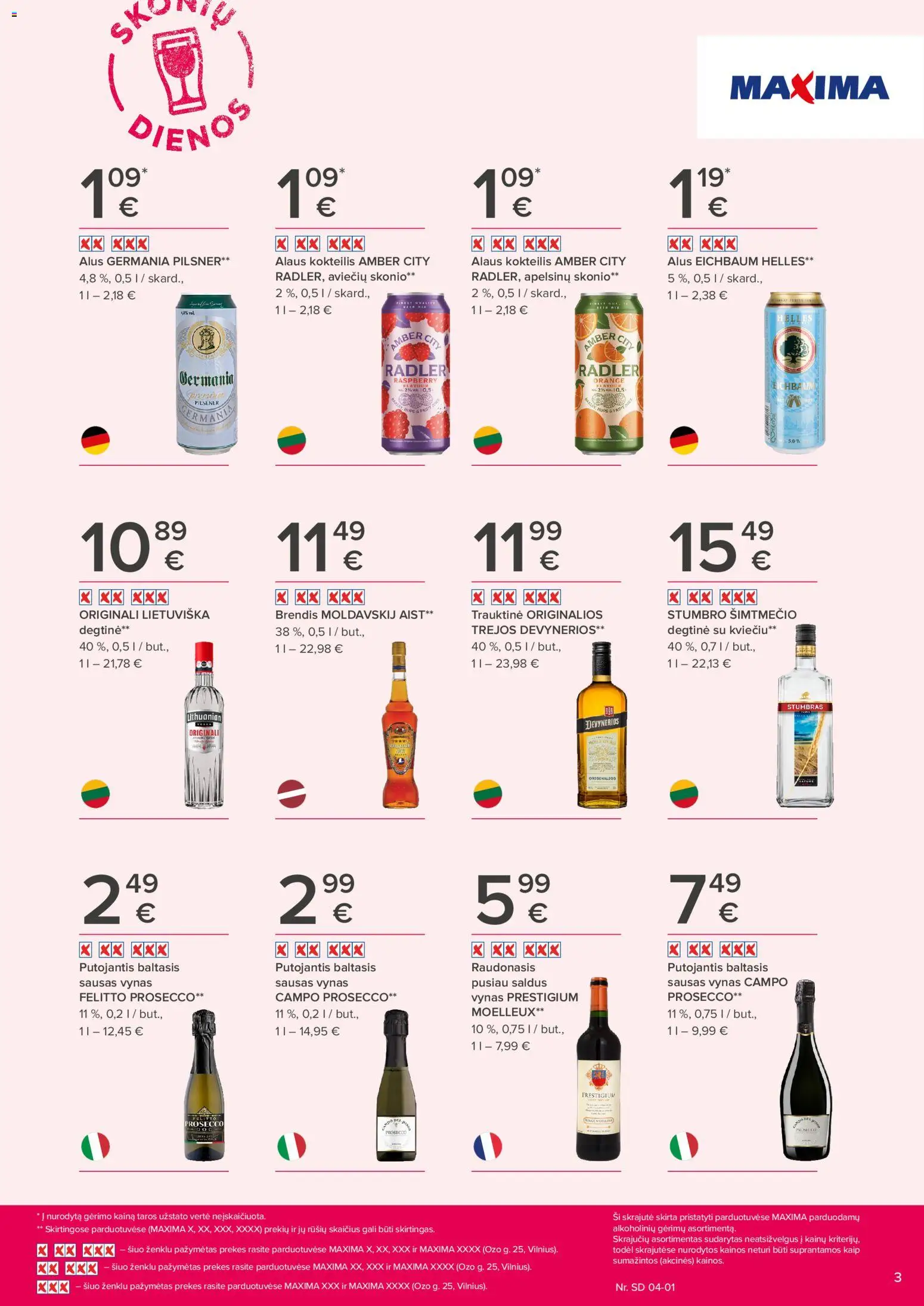 MAXIMA akcijos nuo 19.03.2026 | Puslapis: 3 | Prekių: Degtinė, Vynas, Alus