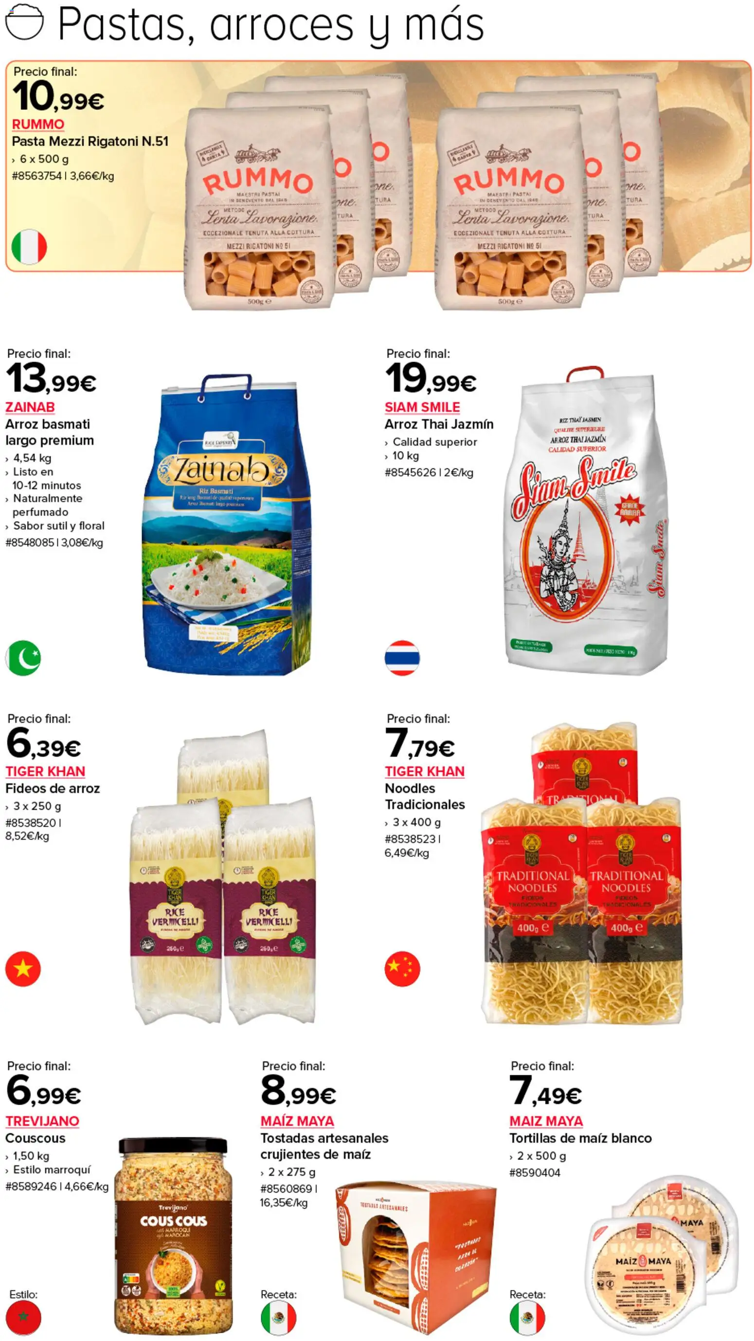 Costco catálogo │ válido desde el 15.01.2026 | Página: 6 | Productos: Arroz, Fideos, Fideos de arroz, Pasta