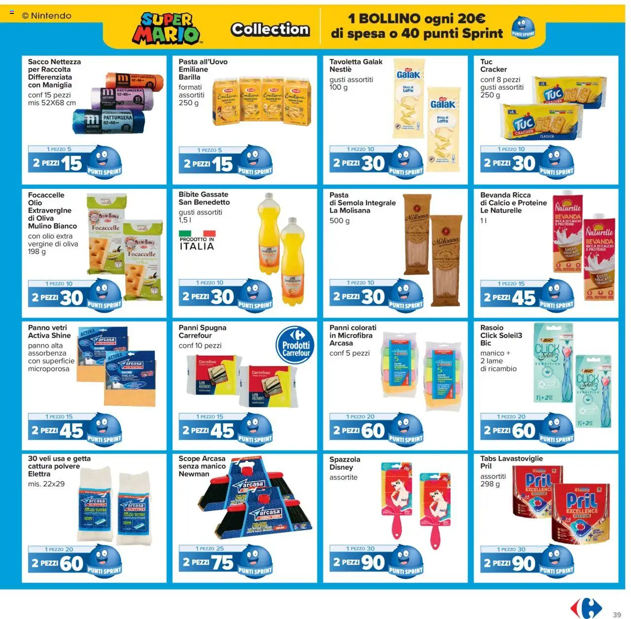 Volantino Carrefour del 15.09.2025 | Pagina: 39 | Prodotti: Pasta, Lavastoviglie, Bibite, Pattumiera