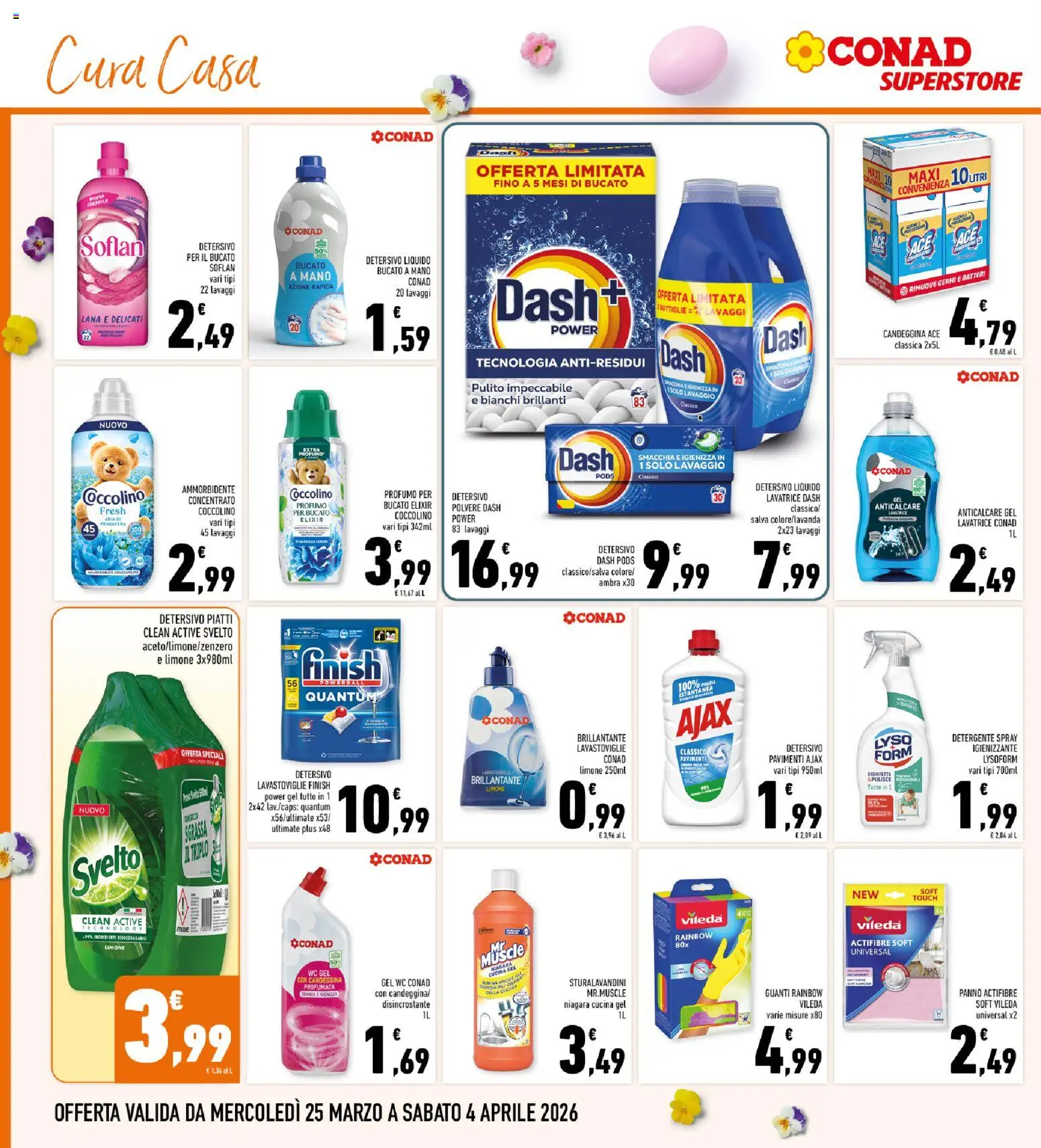 Volantino Conad del 25.03.2026 | Pagina: 28 | Prodotti: Detergente, Limone, Guanti, Lavatrice