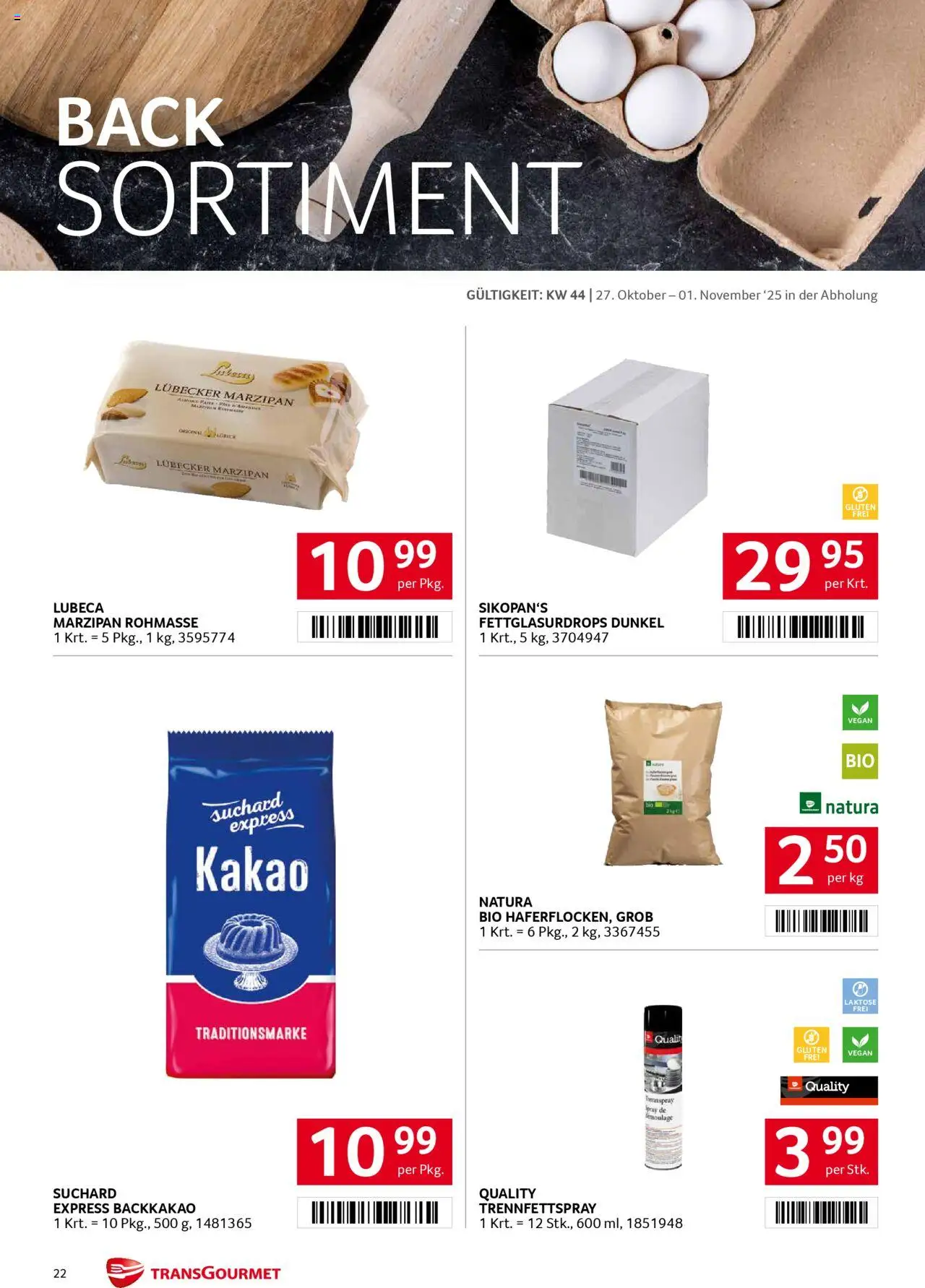 Transgourmet Flugblatt gültig ab 26.10.2025 | Seite: 22