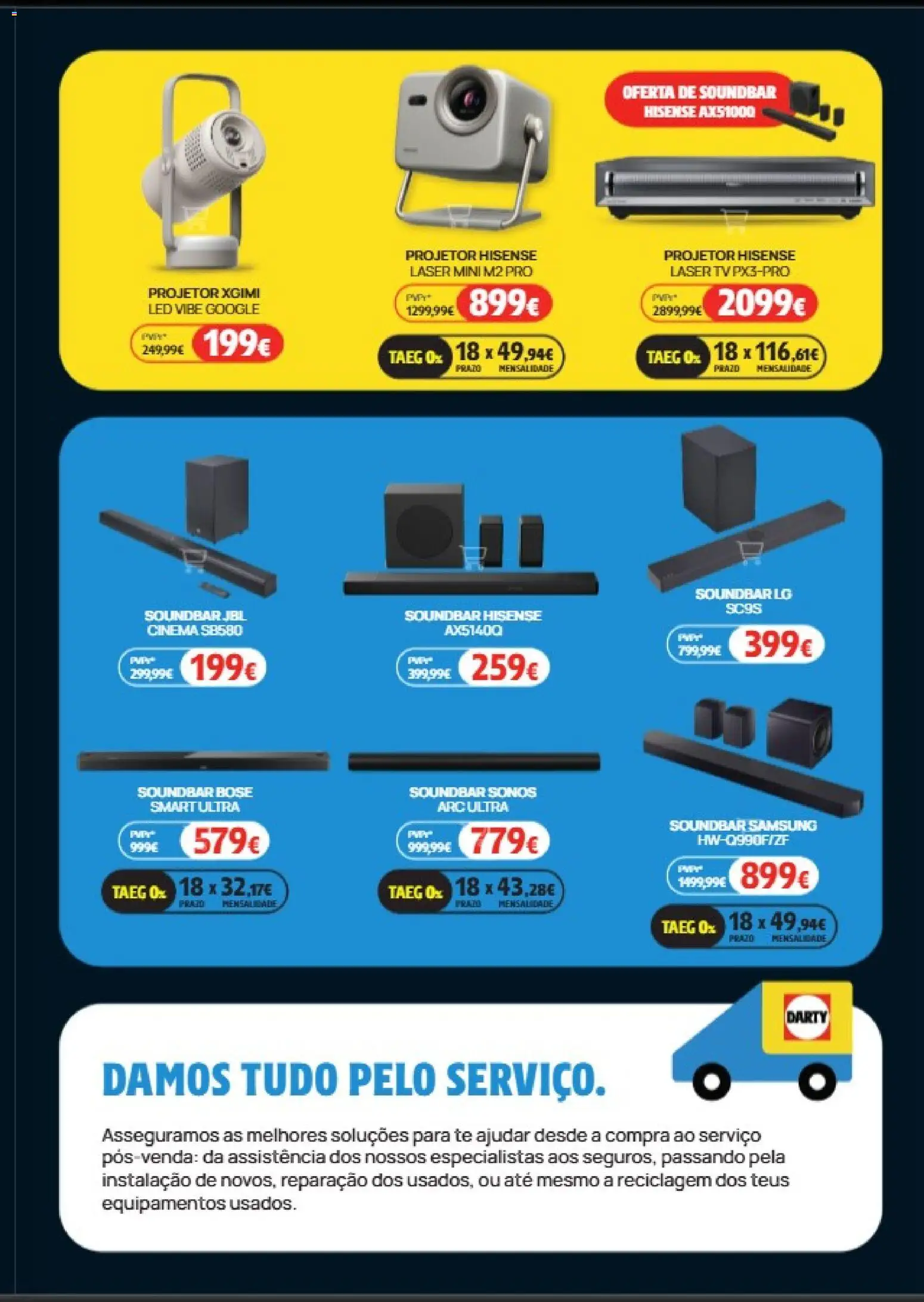 Darty - Black Friday │ válido de 28.11.2025 | Página: 7 | Produtos: Projetor, Soundbar