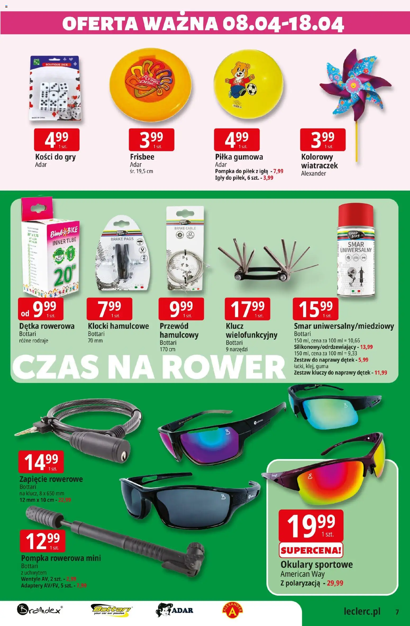 E.Leclerc gazetka - Zamość od 08.04.2026 | Strona: 7 | Produkty: Okulary, Rower, Gry