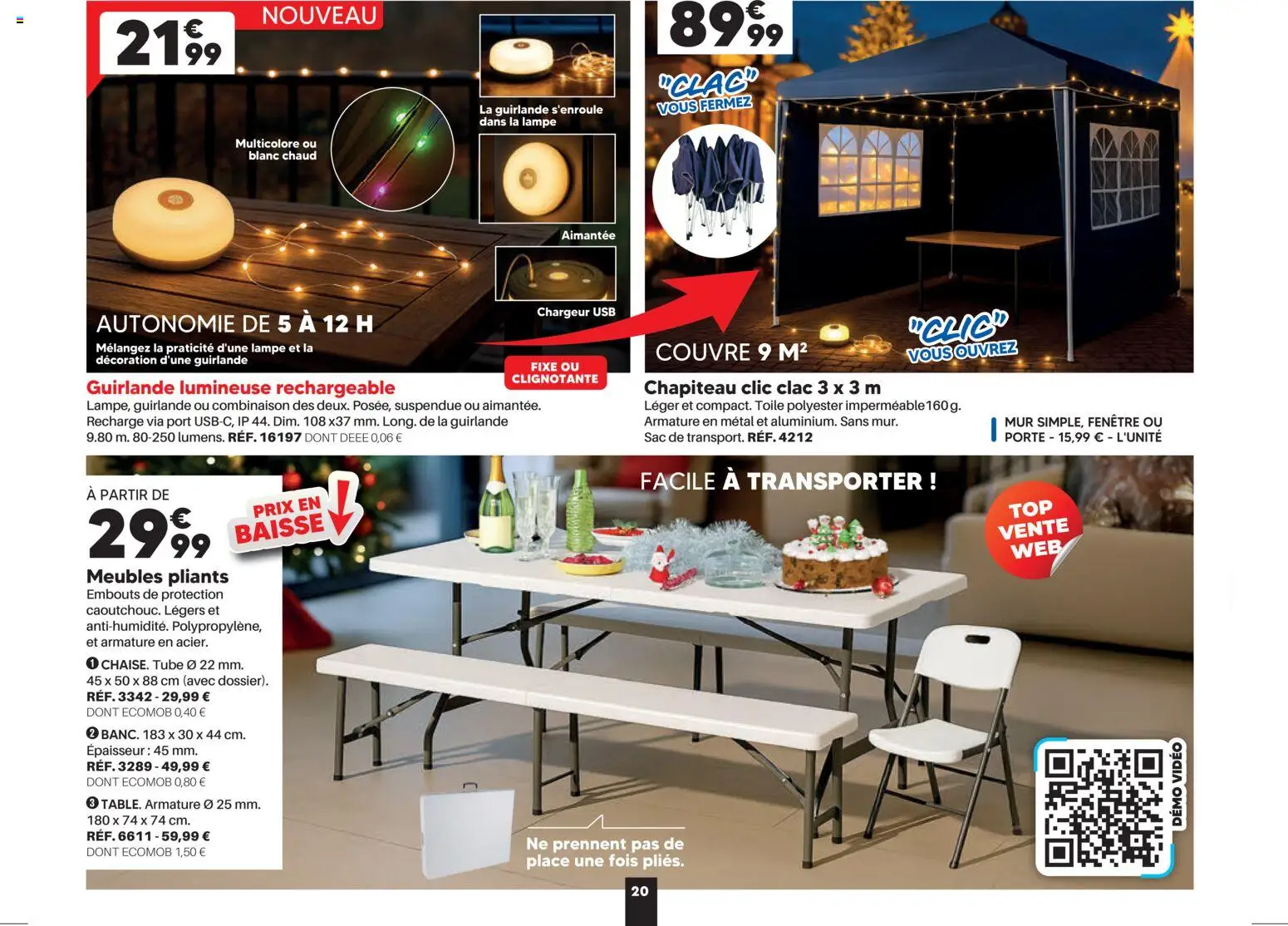 {H1} | Page: 20 | Produits: Vidéo, Guirlande lumineuse, USB, Lampe