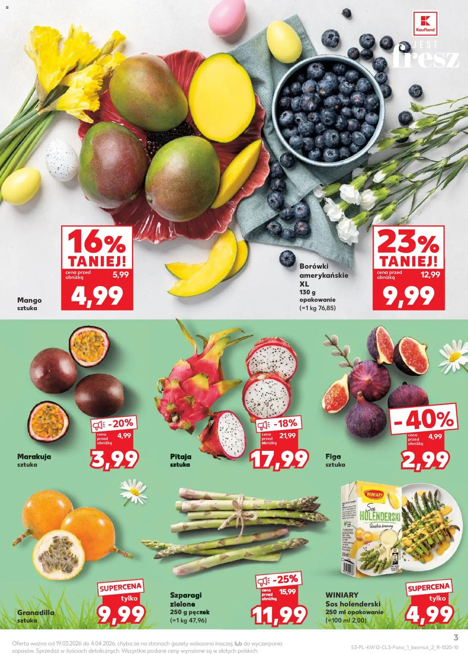 Kaufland Polsko leták - Jak święta kocham od 19.03.2026 | Strana: 3 | Produkty: Mango, Marakuja