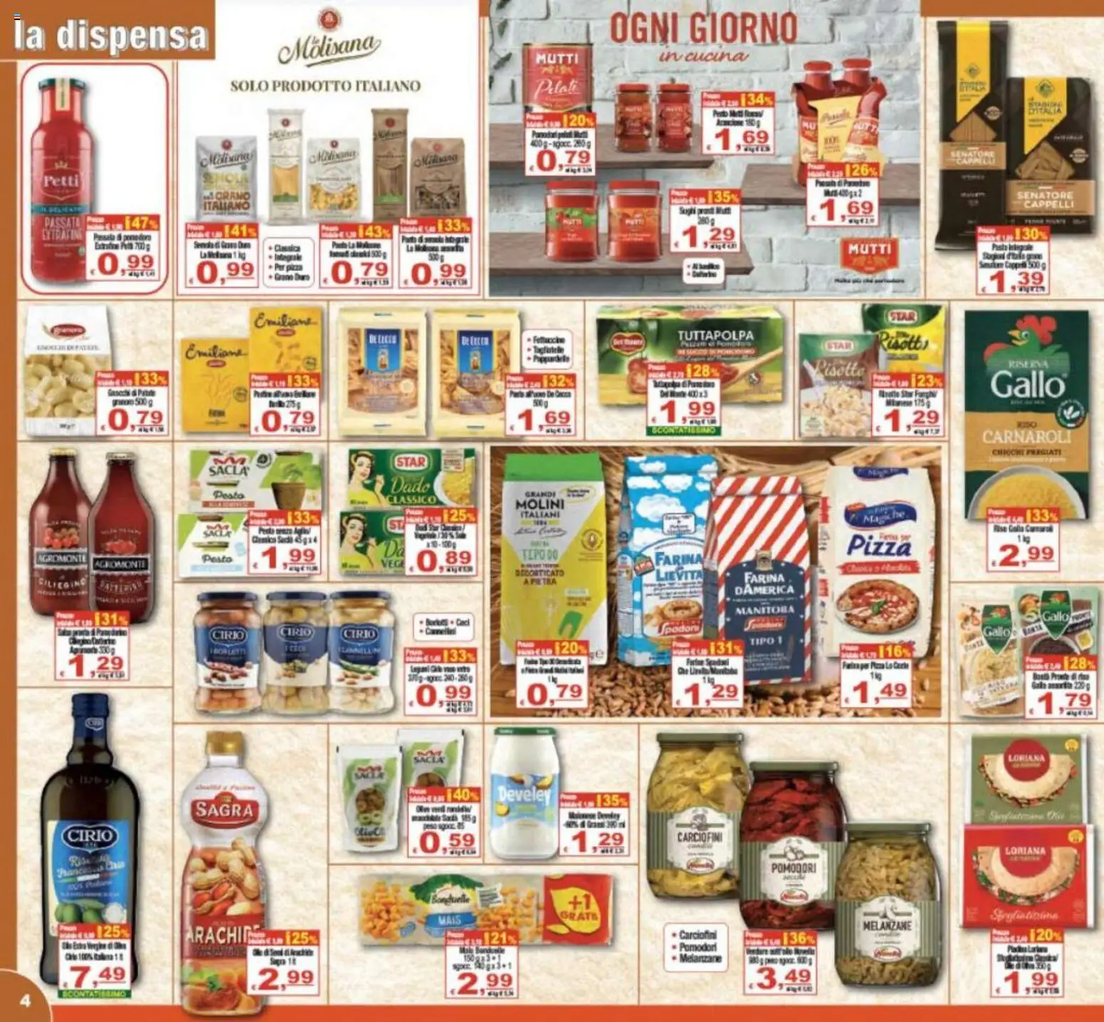 Volantino CTS del 06.03.2026 | Pagina: 4 | Prodotti: Tagliatelle, Farina, Pomodori, Fettuccine