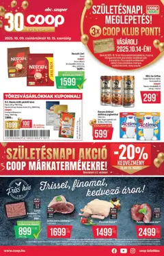 COOP Akciós újság - amely érvényes a következő dátumtól: 09.10.2025