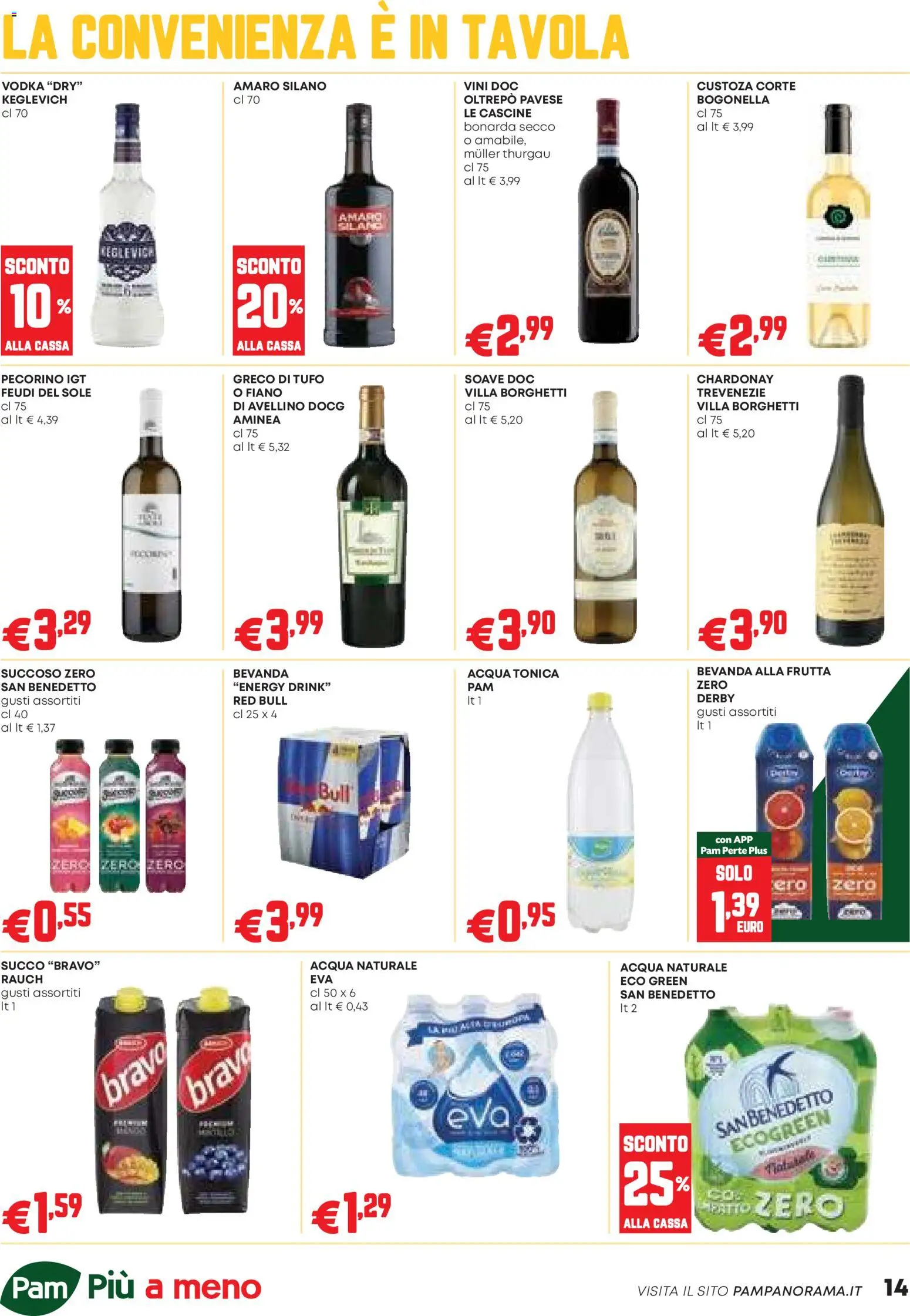 Volantino PAM del 26.02.2026 | Pagina: 14 | Prodotti: Vodka, Acqua, Frutta, Acqua naturale