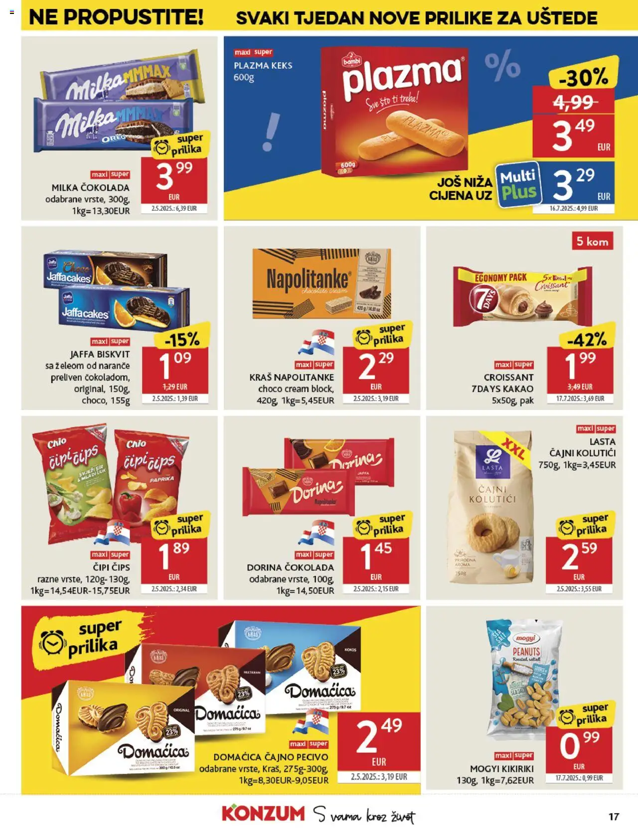 Konzum HR akciós ujság - amely érvényes a következő dátumtól: 06.08.2025 | Oldal: 17 | Termékek: Croissant
