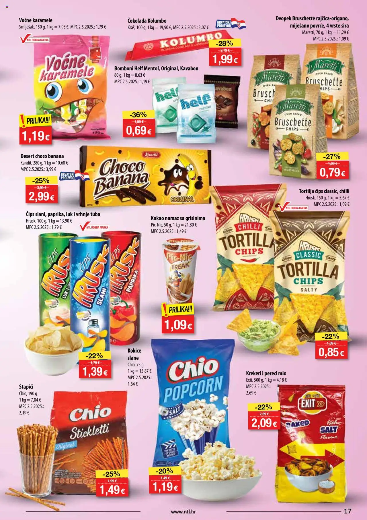 NTL katalog | vrijedi od 06.08.2025 | Stranica: 17 | Proizvodi: Kokice, Luk, Krekeri, Namaz
