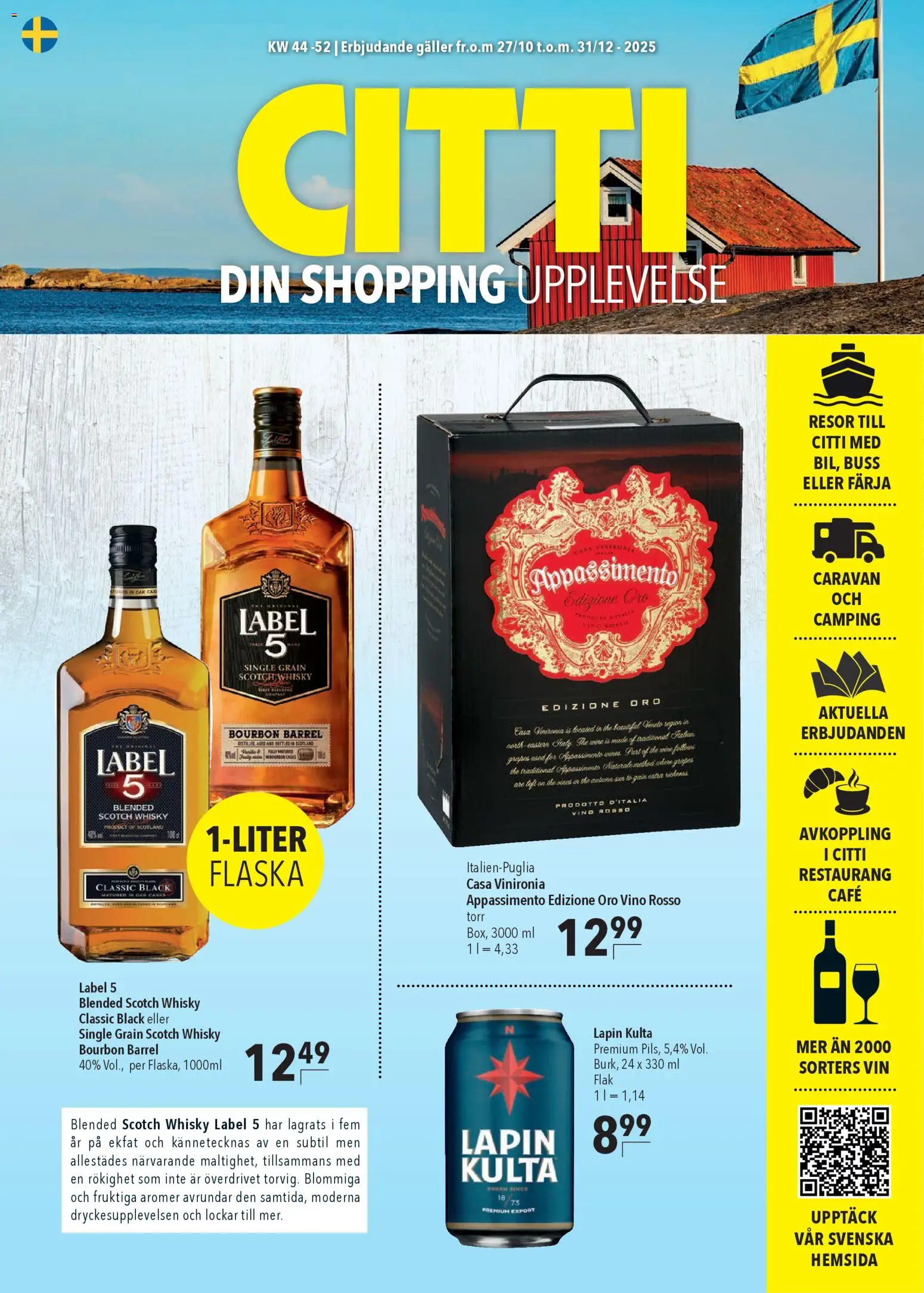 CITTI Markt  Schweden-Werbung – gültig ab 27.10.2025 | Seite: 1 | Produkte: Whisky, Salami, Bourbon